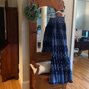 Womens, EUC Ann Taylor sundress, adjustable straps, smocking, Size L, maxi